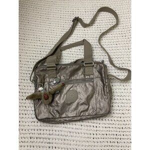 Kipling Marie Crossbody Sling Bag taupe Metallic Brown